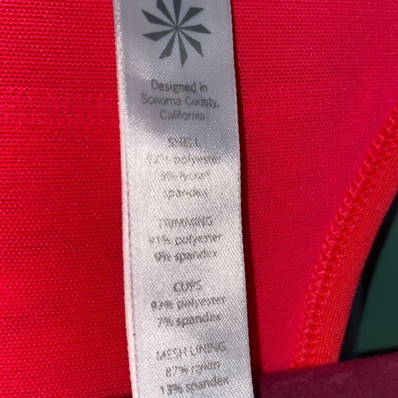 Athleta size large hot pink ladies athletic top built in bra - Picture 4 of 11